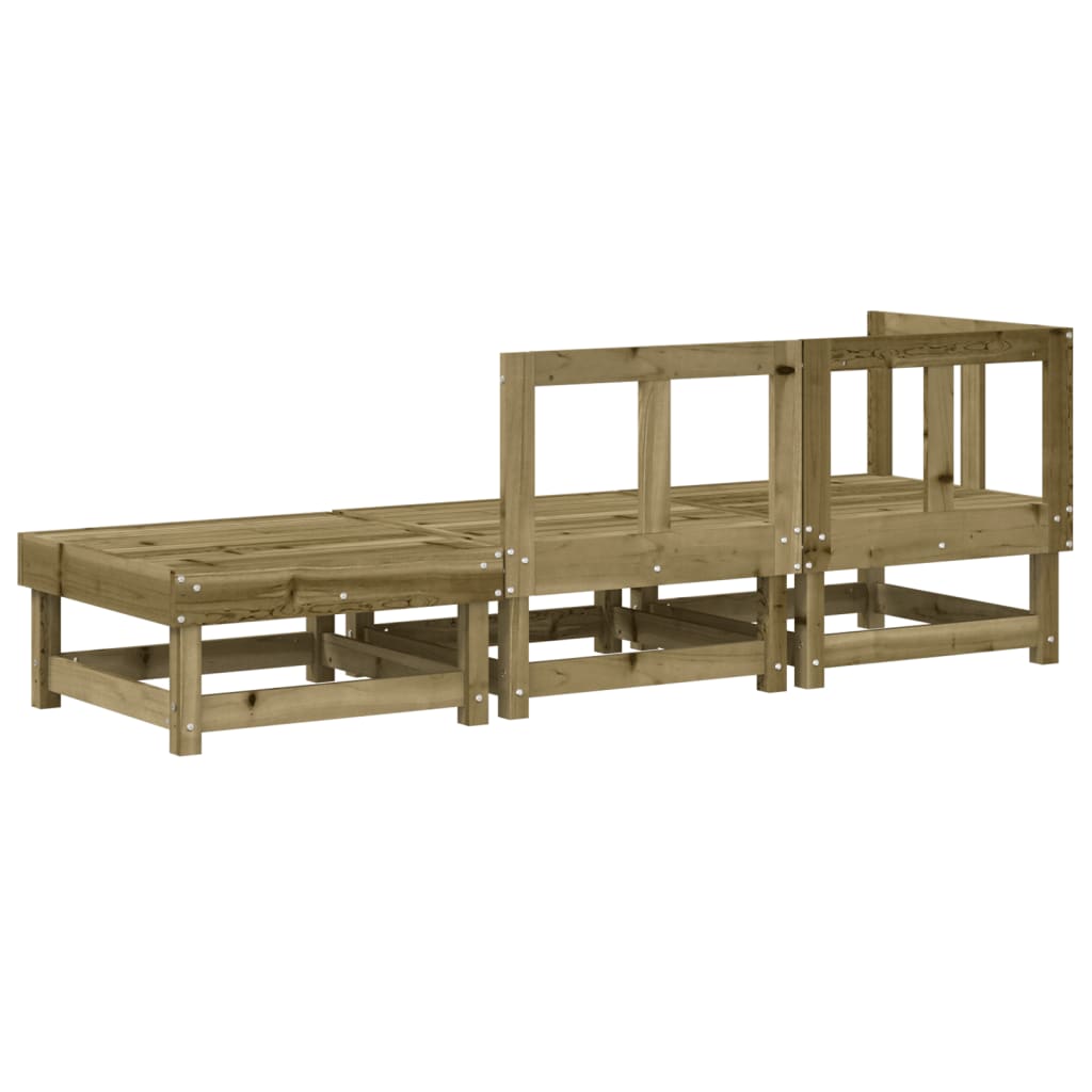 3 Piece Garden Lounge Set Impregnated Wood Pine